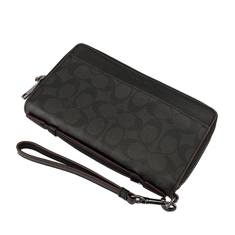 coach蔻驰男手拿包男士pvc大号手包钱包