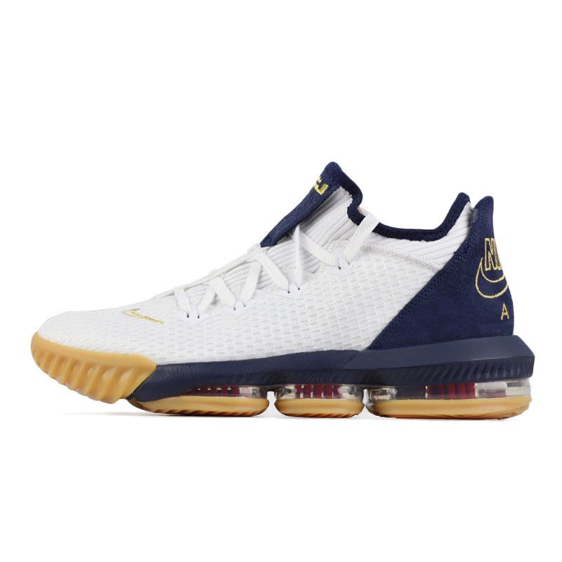 NIKE男鞋篮球鞋2019新款詹姆斯系列气垫时尚迷彩训练运动鞋CI2669 CI2669-101白色+金属金+深藏青+大图片