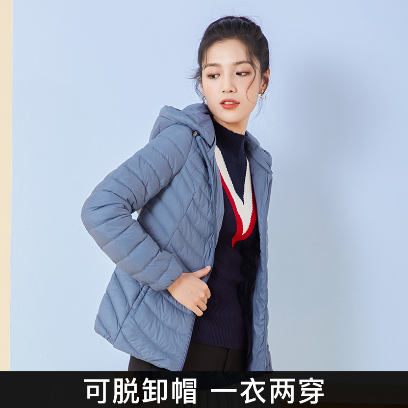 千仞岗轻薄羽绒服女冬装新款修身小棉袄棉外套短款羽绒棉服女