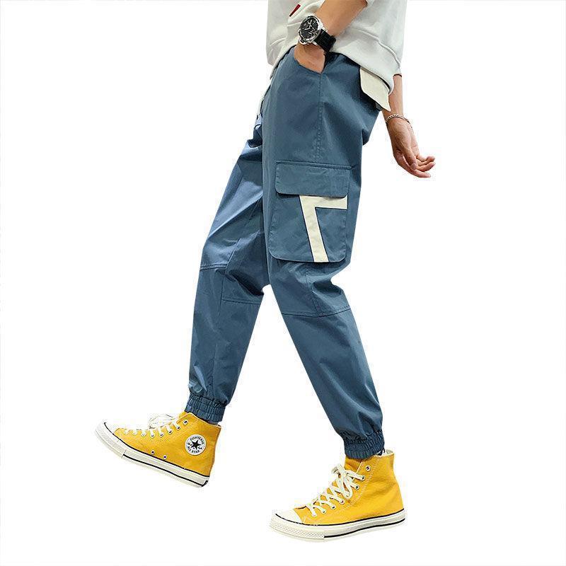 海德斯曼工装运动裤男宽松男士裤子休闲裤时尚潮流裤子90576