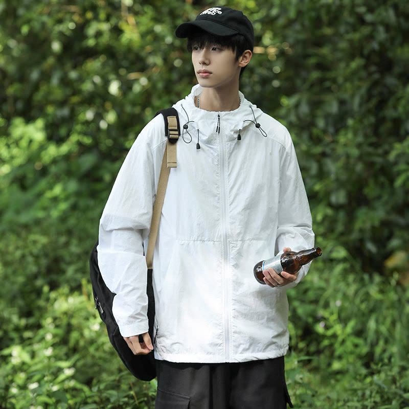 防晒衣男情侣夏季皮肤衣女防紫外线山系风运动透气冰丝防晒服外套图片