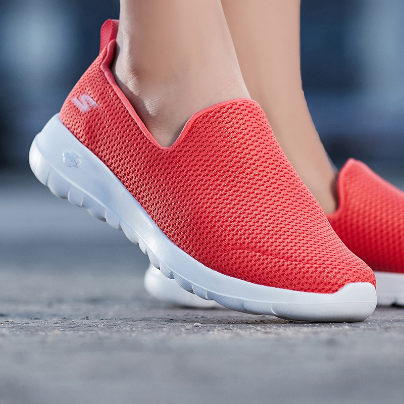 skechers斯凯奇女鞋健步鞋舒适网布懒式运动鞋15600