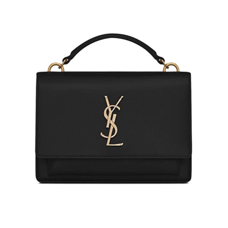 预订 SAINT LAURENT（YSL） SUNSET迷你 顶部手提 光滑皮革 链条包533026图片
