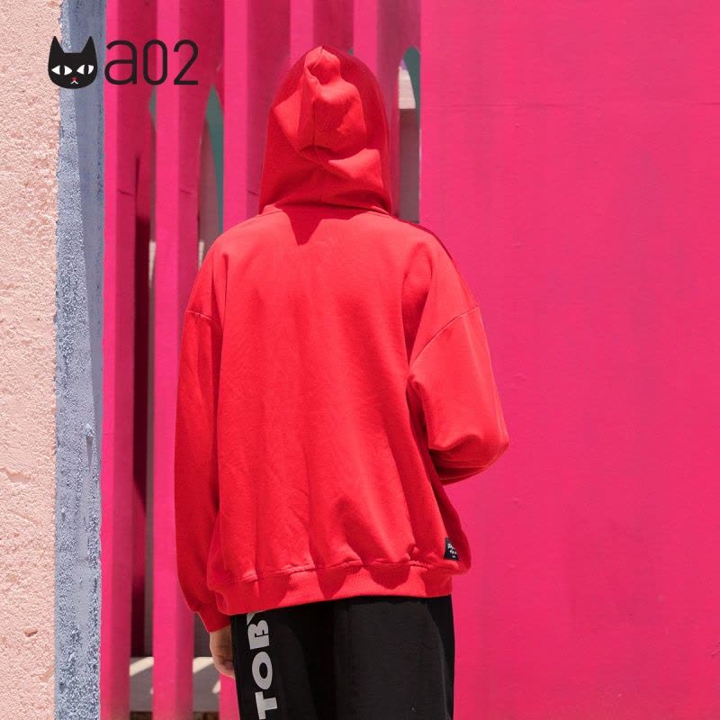 a02新款港风印花抽绳连帽chic薄款外套女DTT5A0541KC图片