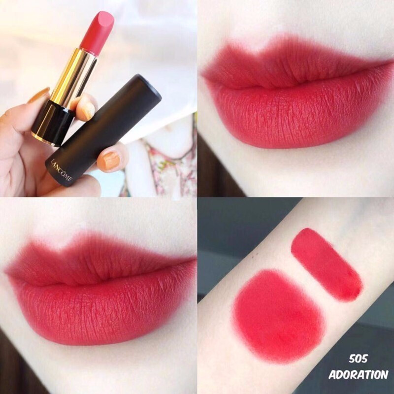 [专柜正品 顺丰速运]兰蔻(LANCOME)菁纯丝绒雾面唇膏小蛮腰505苹果红3.4g