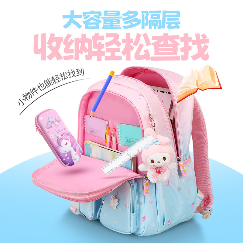 邵东书包工厂儿童小学生书包护脊大容量高颜值牛津布双肩包女童新