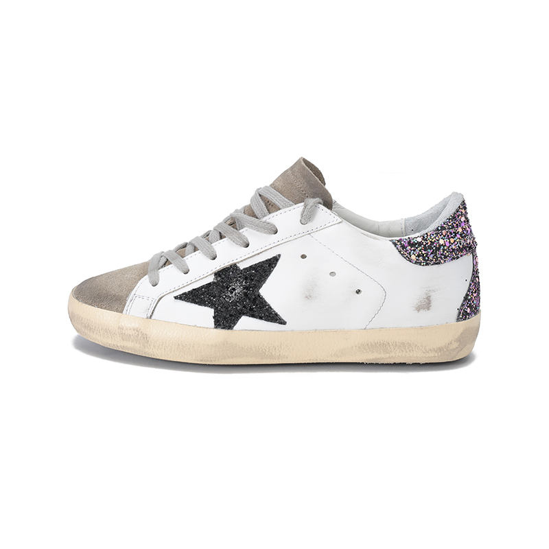 黄金鹅 GOLDEN GOOSE 女士皮革Super-Star系带休闲运动鞋板鞋脏脏鞋GWF00102 F002463