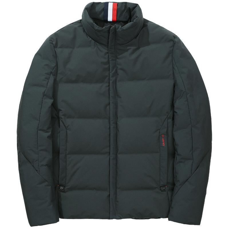 千纸鹤短款加热羽绒服男2019冬季新款韩版休闲男士连帽外套60263