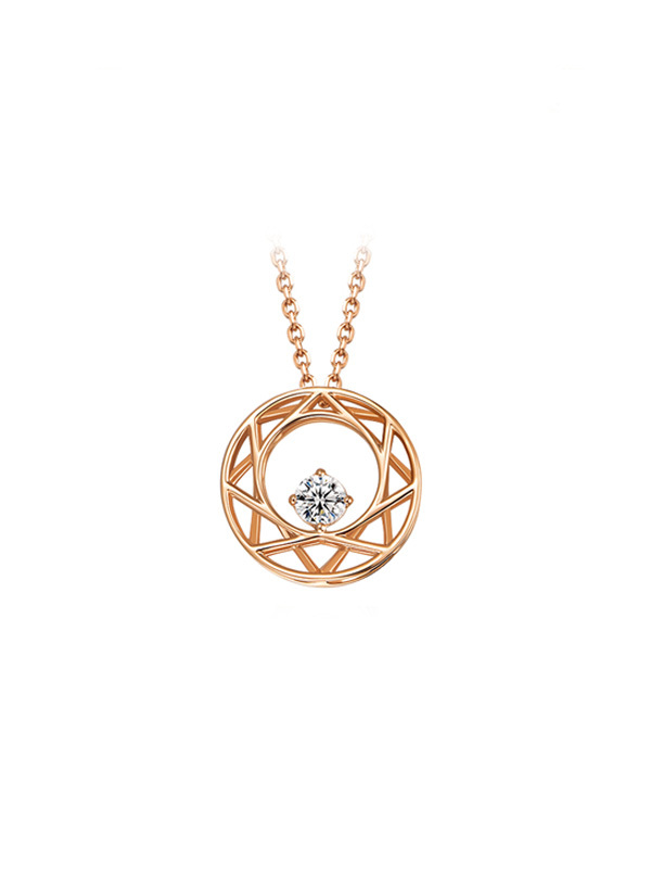 leysen莱绅通灵王室珠宝追梦钻石项链18k金钻石项链女钻石吊坠链牌