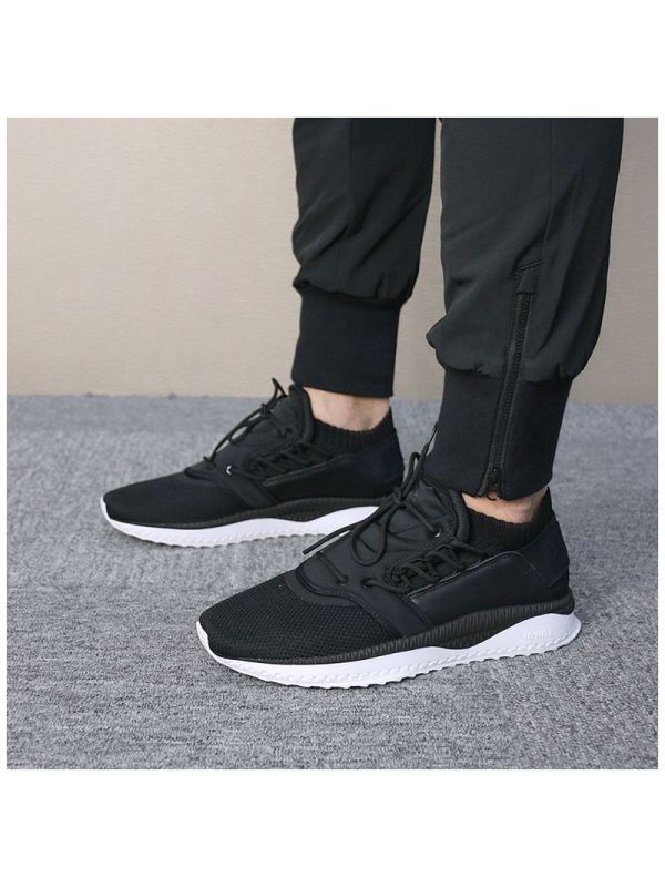 TSUGISHINSEI男鞋黑白袜套跑步鞋黑色跑鞋36375901