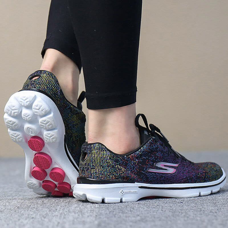 Skechers斯凯奇GO WALK 3女 时尚休闲健步鞋运动鞋14058C-BKMT图片
