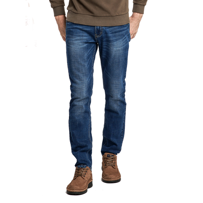 camel骆驼男装春秋季时尚都市青年商务休闲拉链牛仔裤男长裤子