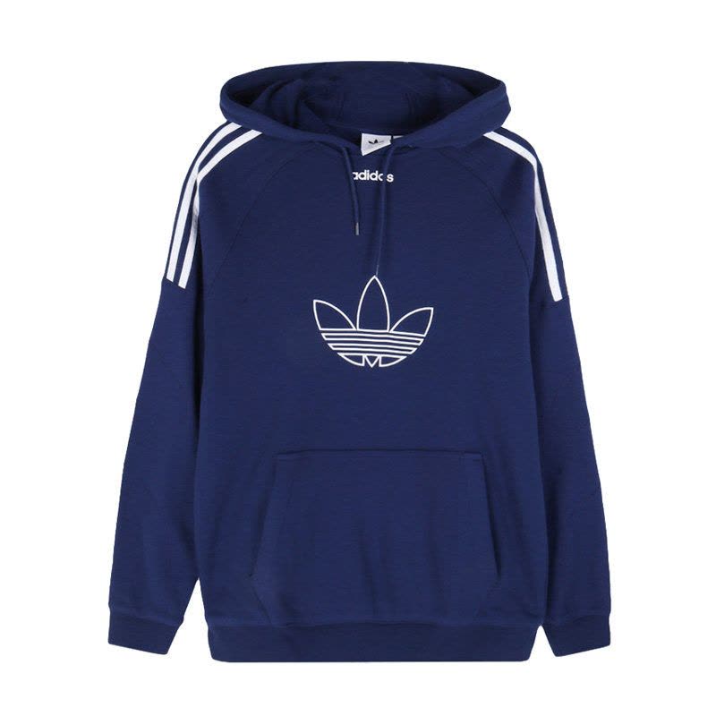 ADIDAS阿迪达斯三叶男子长袖连帽上衣休闲套头衫卫衣DU8206图片