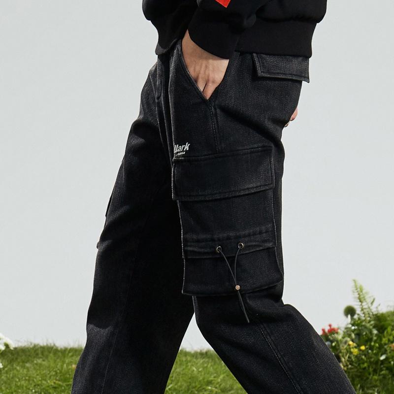 马克华菲潮牌牛仔裤男士2021春季新款时尚潮流舒适窄脚长裤