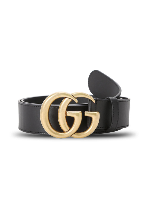 预售古驰(GUCCI 腰带4.0D 双G饰扣光面皮 皮带腰带 397660金扣