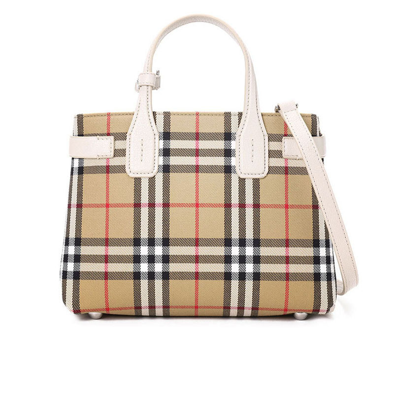 预订 BURBERRY Banner 经典格纹 手提 斜挎包
