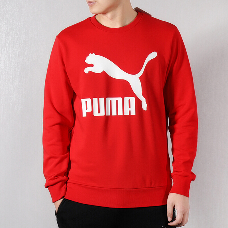 彪马puma男子休闲运动服大logo圆领针织套头针织卫衣579069