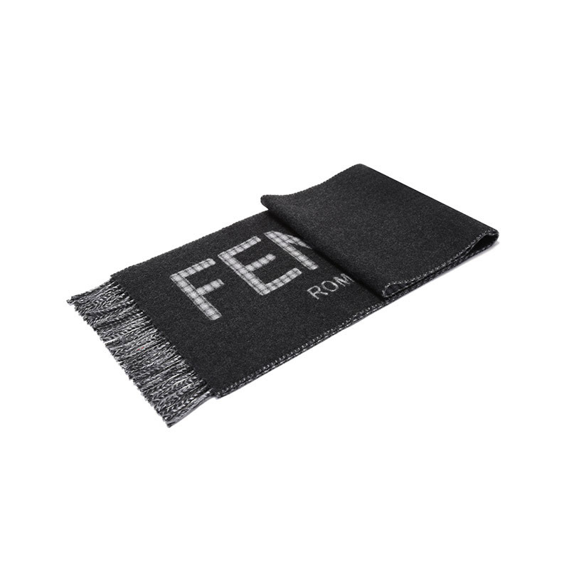 FENDI 女士羊毛保暖流苏围巾FXT334 AHR1