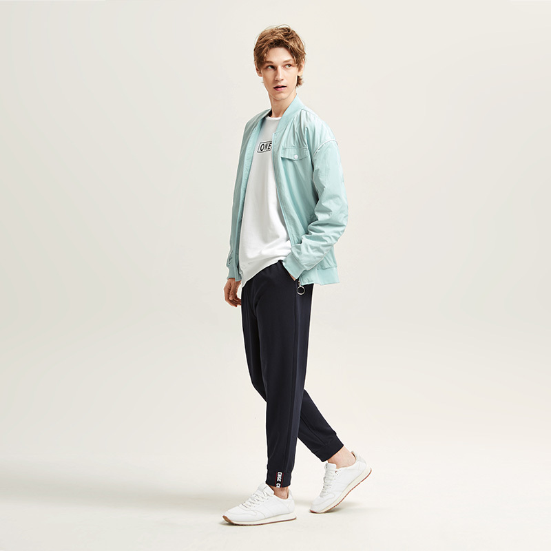 a21秋季新款男装小清新合体棒球领短装男夹克休闲百搭潮男外套