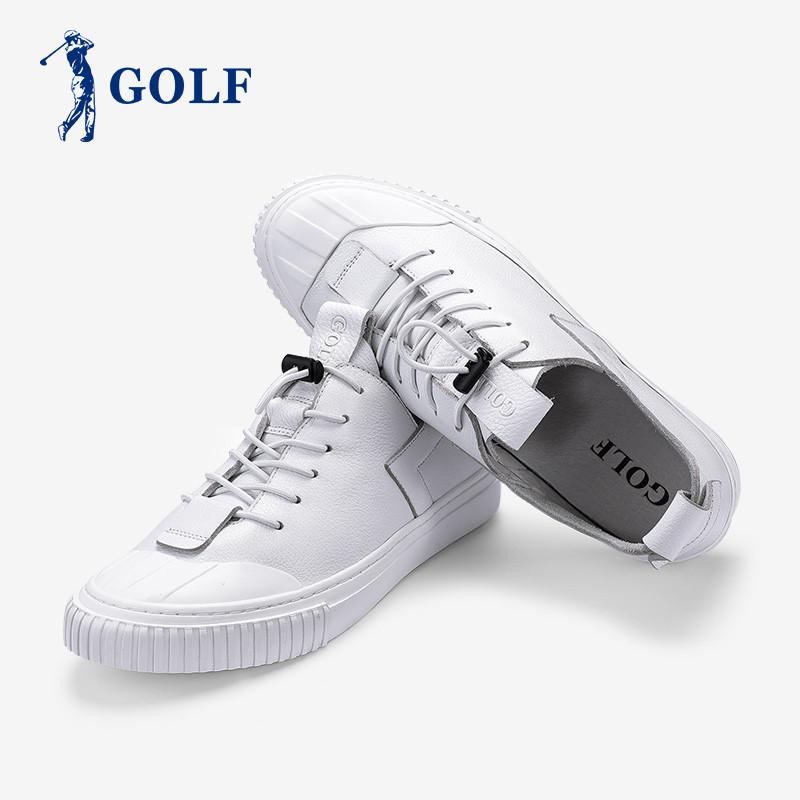 GOLF小白鞋男2018春季新款鞋子韩版百搭休闲鞋时尚韩版真皮板鞋潮