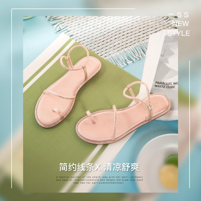 星期六(ST&SAT)凉鞋2020夏季新套趾低跟套脚简约女凉鞋SS02115261