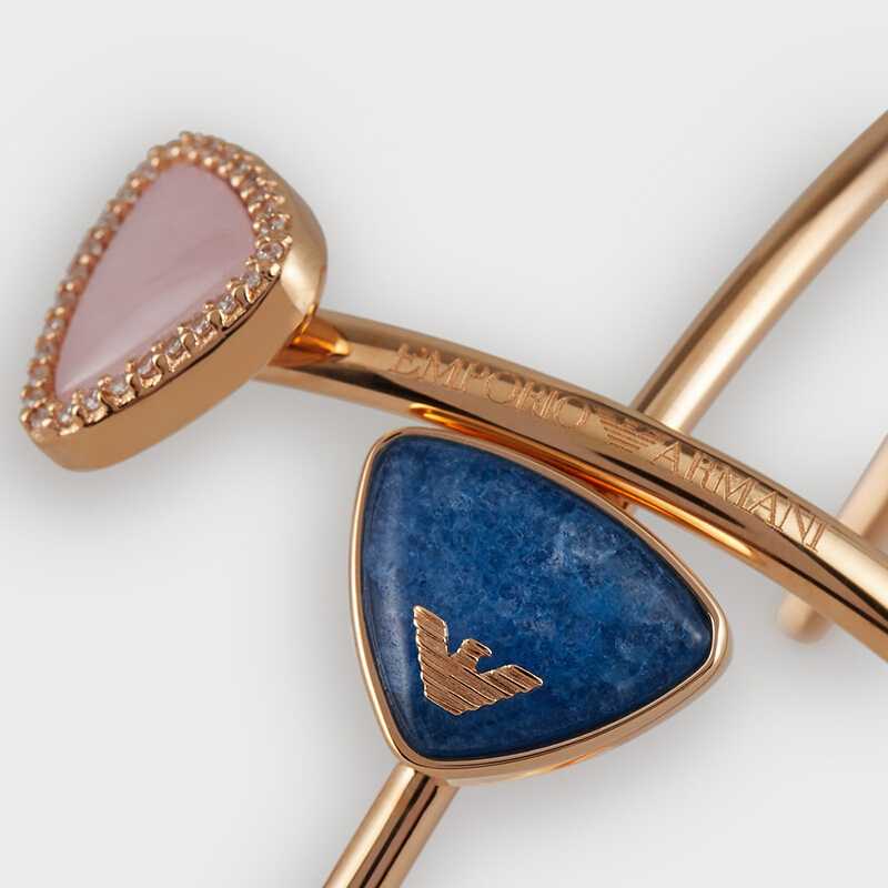 emporioarmani阿玛尼手镯奢侈品复古风简约925银手链生日礼物送女友eg