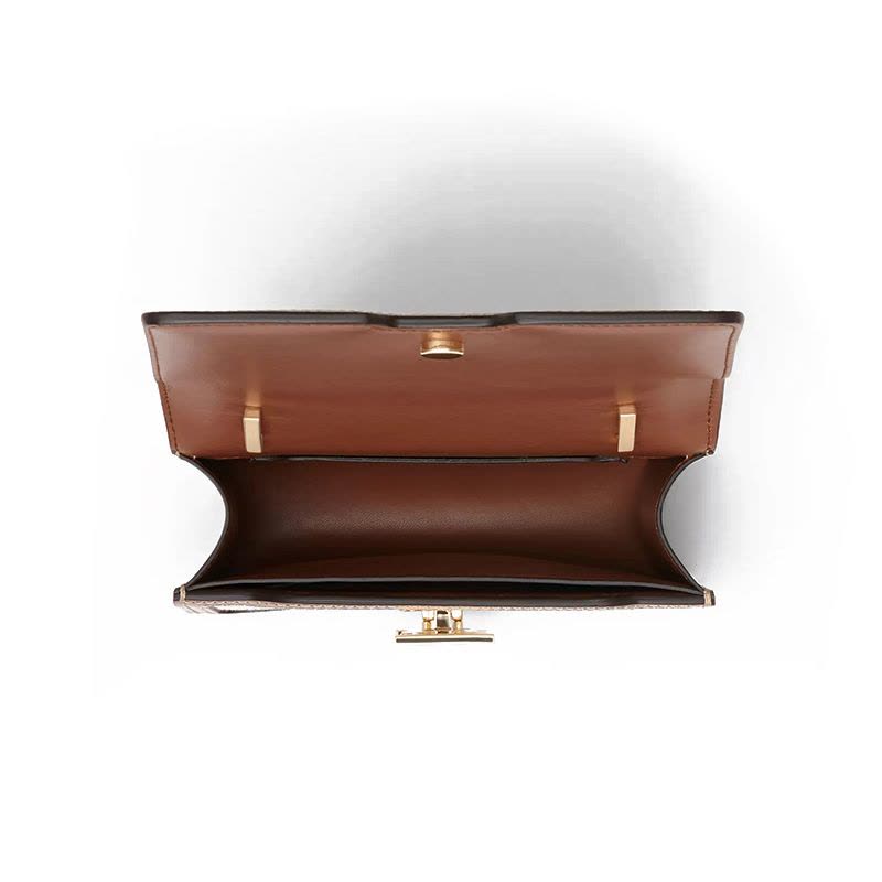 预订20春夏 BURBERRY TB专属标识双色帆布拼皮革锁扣包迷你8017110 17*6*12.5CM图片