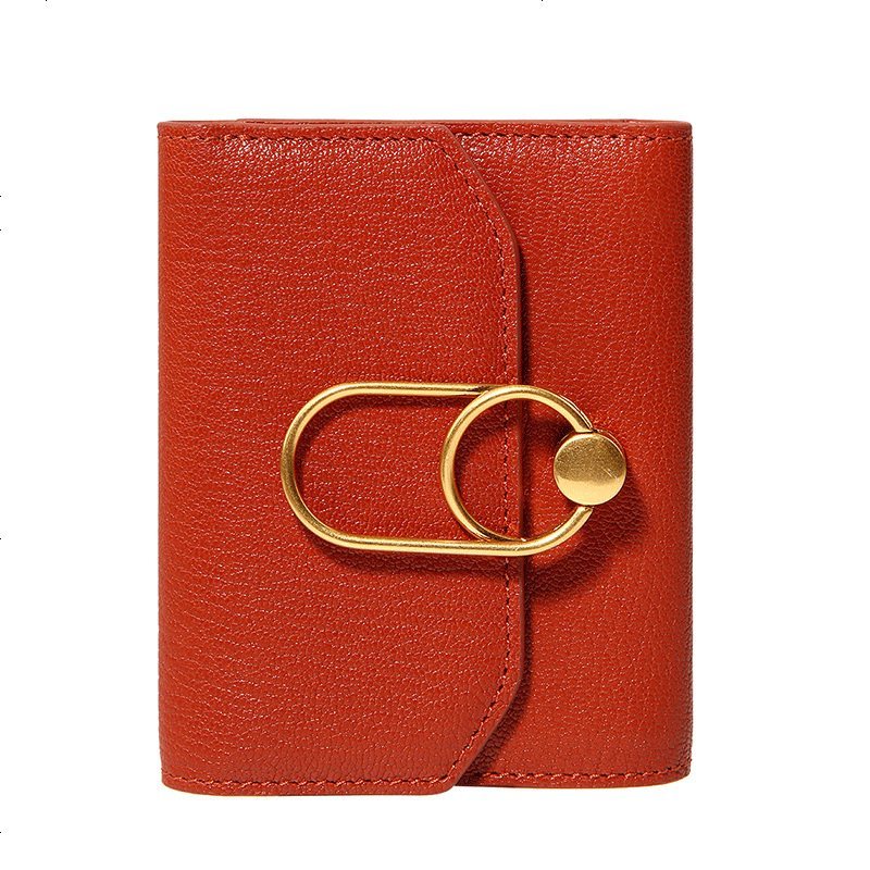 dissona迪桑娜复古女士短款羊皮钱包