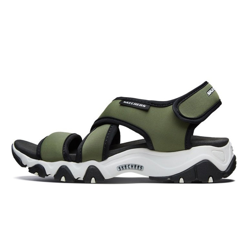 Skechers/斯凯奇女鞋夏季厚底增高熊猫凉鞋魔术贴沙滩鞋 88888341
