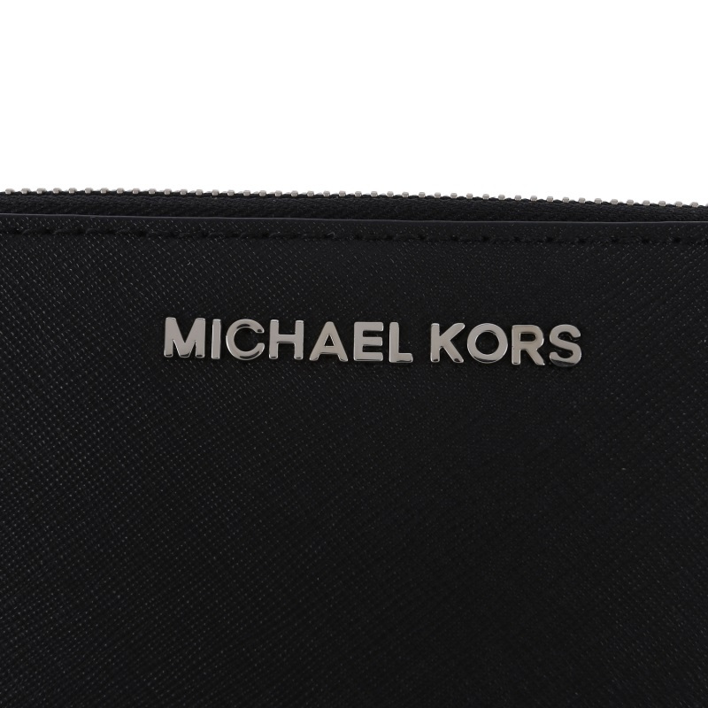 MICHAEL KORS女士黑色皮质长款拉链钱包32T3STVE3L BLACK