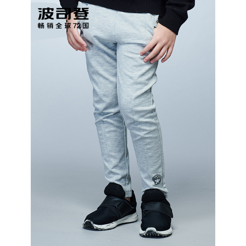 波司登BOSIDENG童装女童长裤高腰其他春新品儿童梭织女宝宝花边口袋裤子C811CM2030