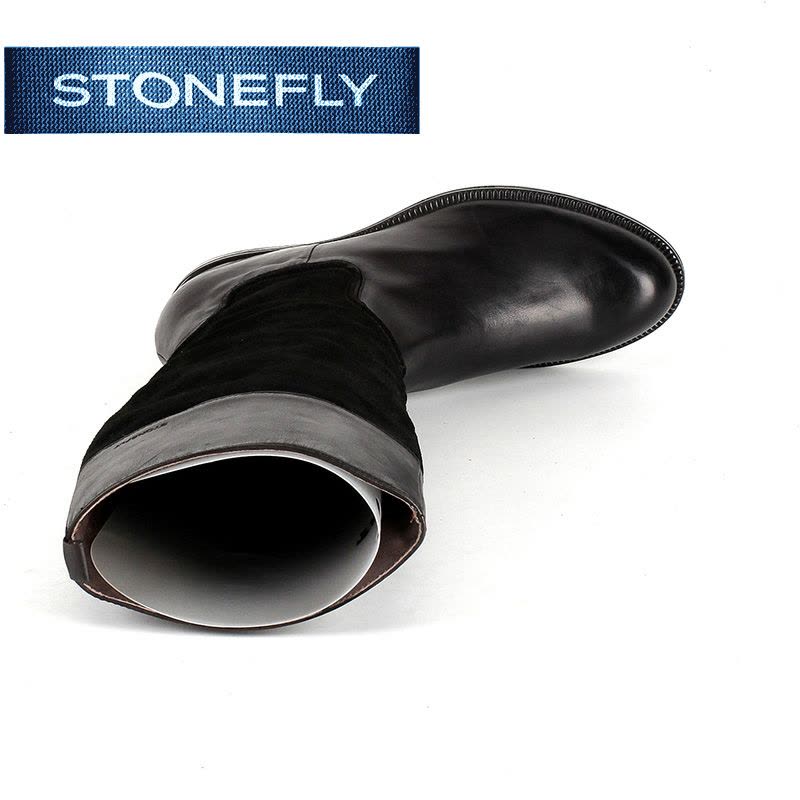 斯通富来STONEFLY冬季圆头低跟高筒休闲长靴SD44113451图片