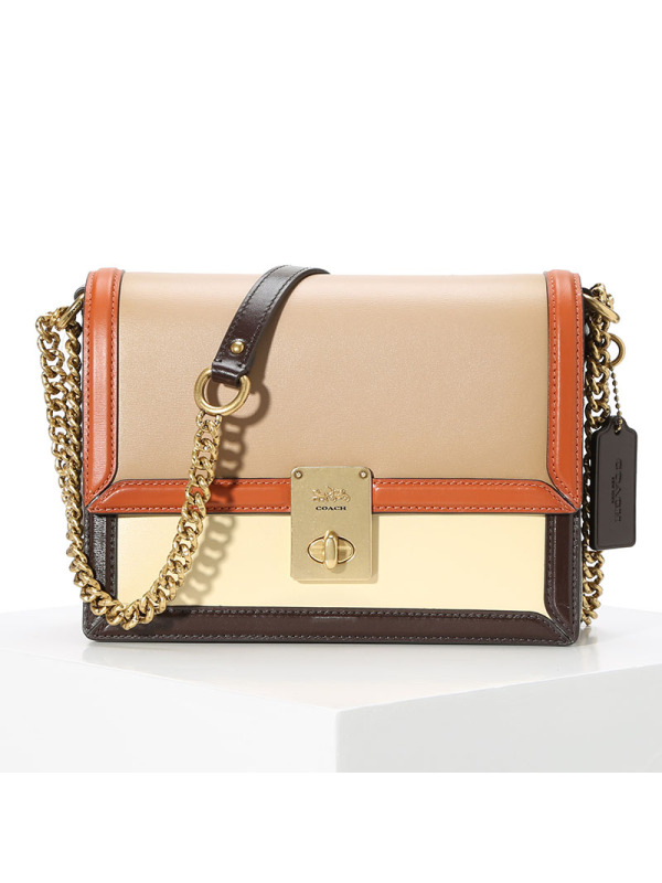 COACH/蔻驰 拼色HUTTON单肩包 89070 21.5*16.5*6CM