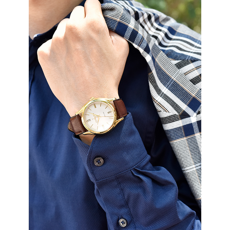 TRUSSARDI T-LIGHT系列个性休闲皮质男士手表