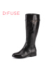 D：Fuse/迪芙斯冬季新款牛皮流苏金属低跟长靴女鞋DF54116036_vYq07