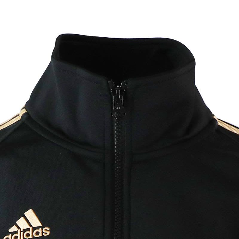 adidas/阿迪达斯经典金色三条纹针织外套黑色潮流百搭 TR30JR-BG图片