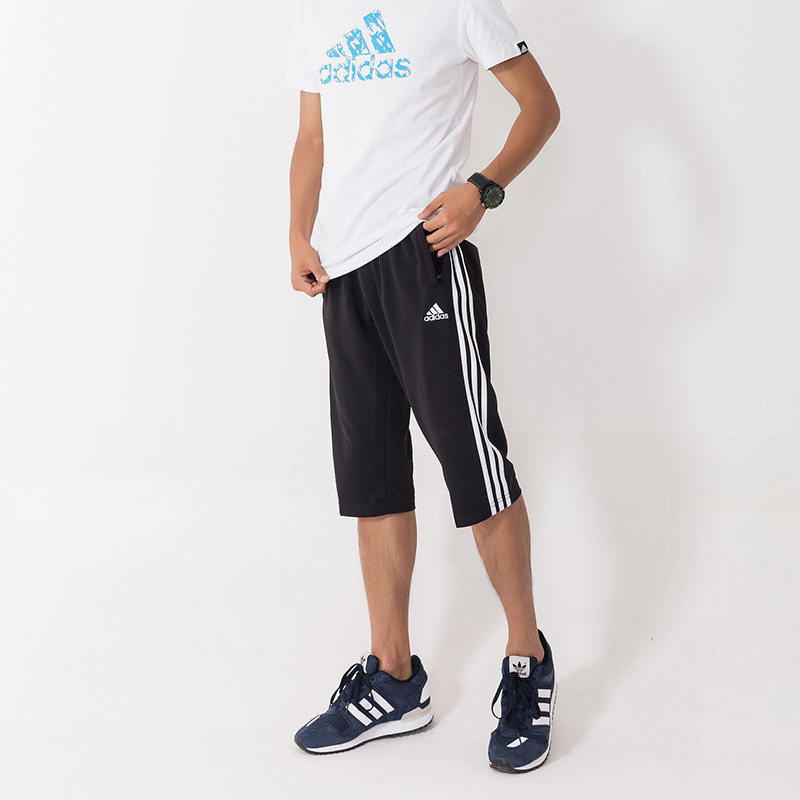 阿迪达斯adidas男装运动透气七分裤-PN10030MA-7-BW