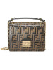 预订 FENDI芬迪 KAN U链条包小号 FF标识老花款8M0417金扣
