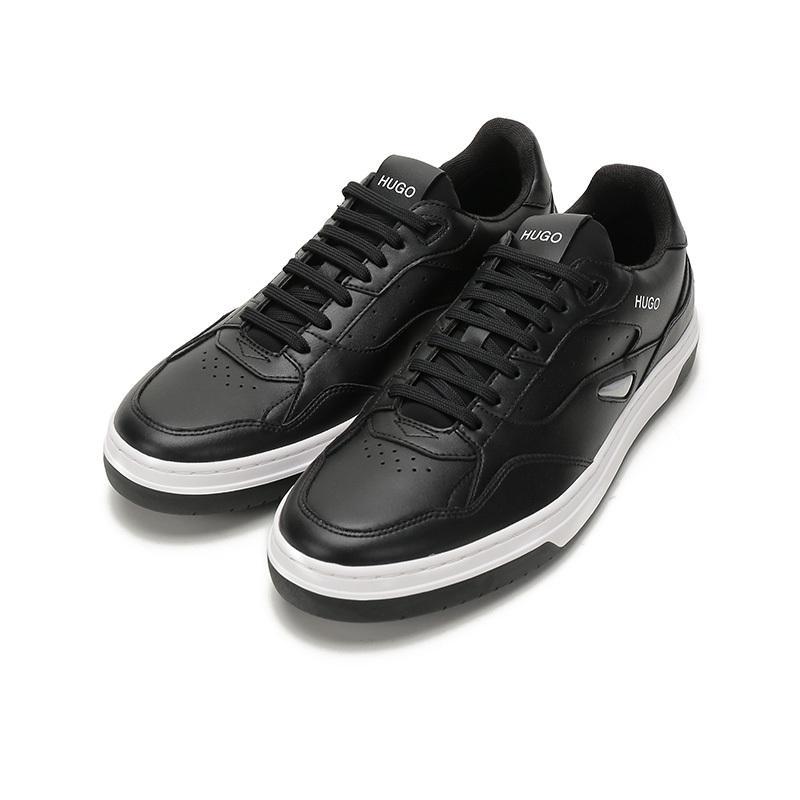 hugoboss雨果博斯男士皮革织物系带休闲运动鞋板鞋50445702