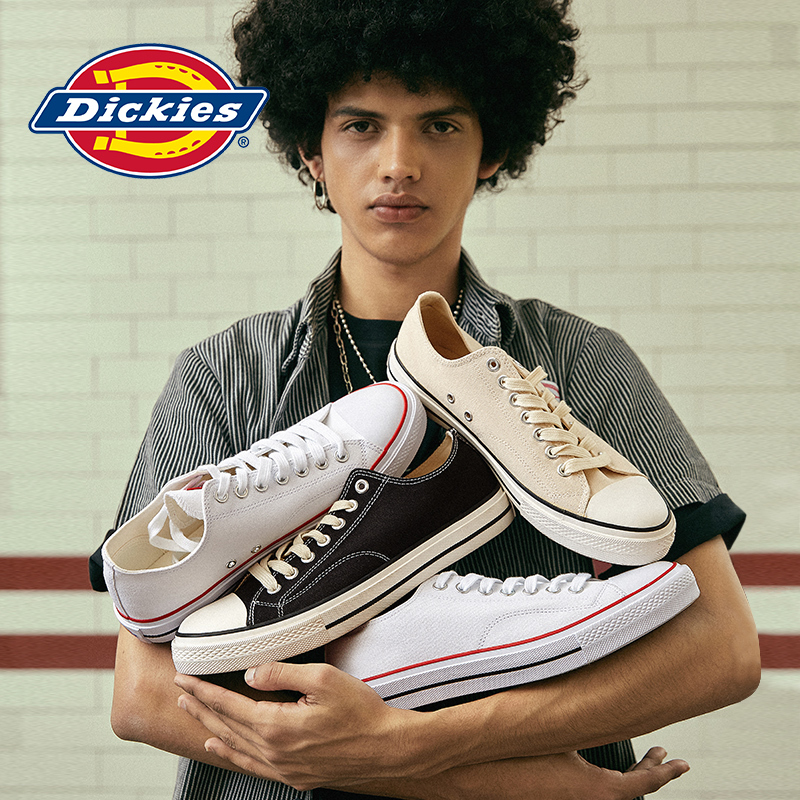 Dickies男鞋春季韩版休闲帆布鞋男士低帮潮流百搭板鞋学生潮鞋子191M50LXS24S