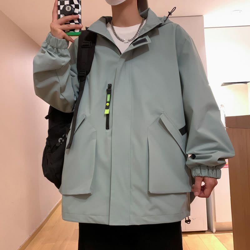 春秋新户外冲锋衣2024新款男工作服防风防水钓鱼登山服图片