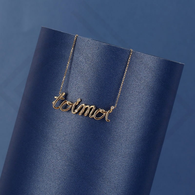 apmmonaco金黄色toimoi字母项链个性时尚毛衣链吊坠潮流银饰品ac4671