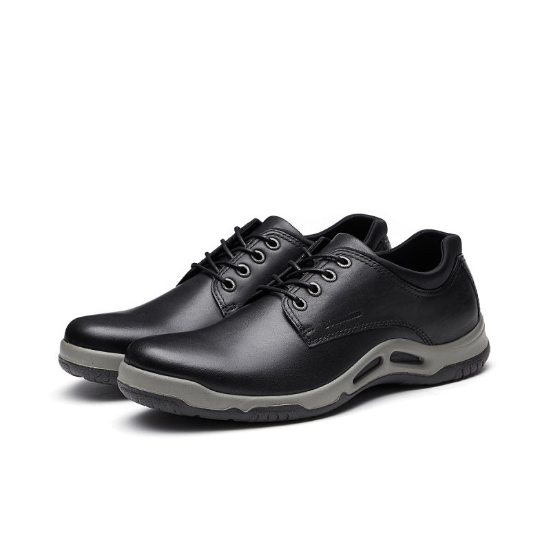 bosssunwen博斯绅威牛皮轻便舒适系带商务休闲鞋男士皮鞋男式鞋男鞋