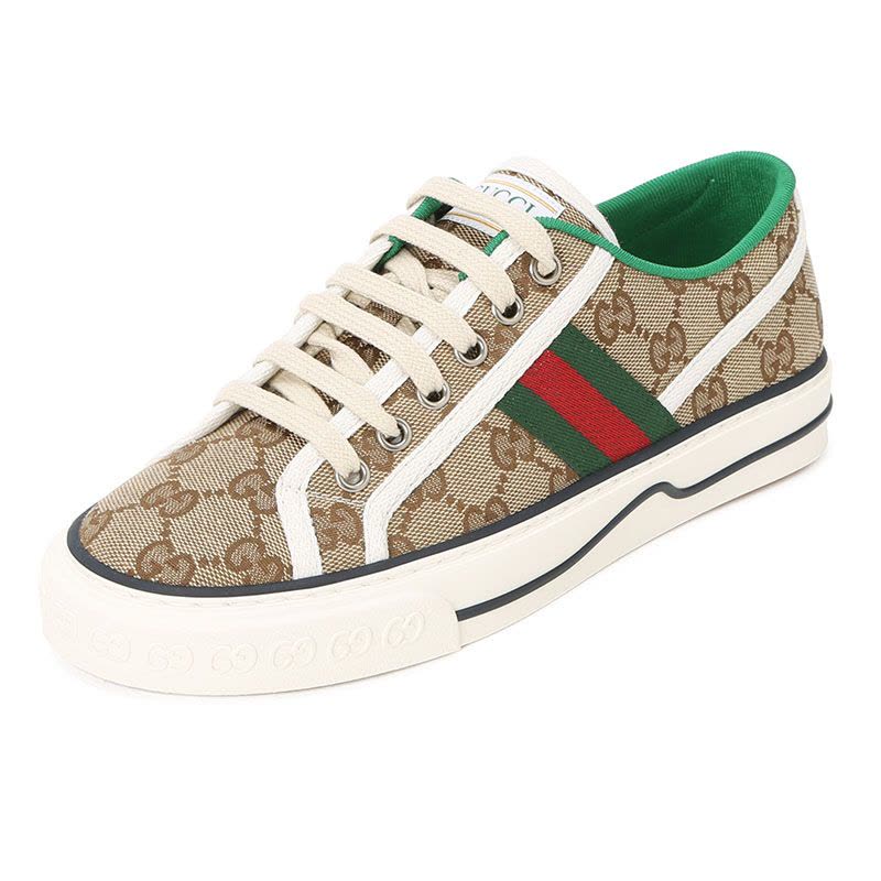预售 古驰GUCCI Tennis 1977 帆布鞋 经典织带织物606110 女士帆布鞋图片