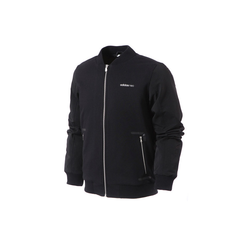 【自营】adidas阿迪达斯NEO男子棉服外套飞行领休闲运动服CD1651 L CD1651黑色
