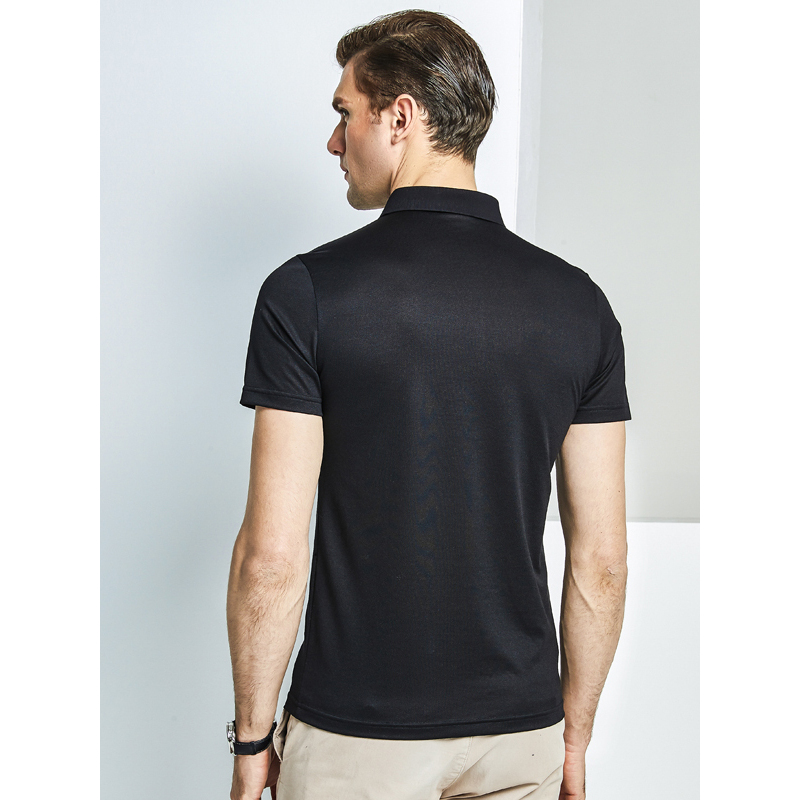 雅鹿男士短袖t恤夏季翻领2019中青年商务简约半袖t恤polo衫