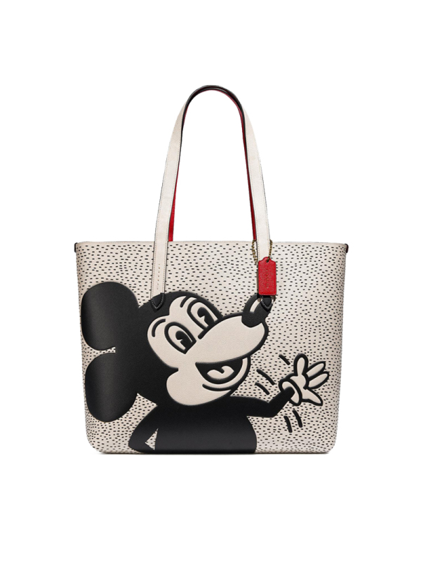预售 COACH\蔻驰 Micky 购物袋 托特包 单肩包 米奇十字纹皮c0895