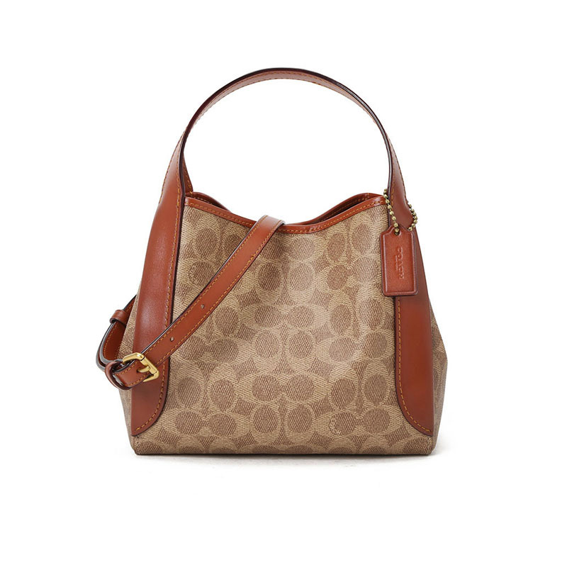 COACH 蔻驰 HADLEY购物袋 单肩包 斜挎包 老花拼皮金扣79251