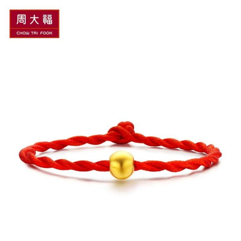 臻选周大福珠宝首饰足金转运珠黄金坠计价_1图片