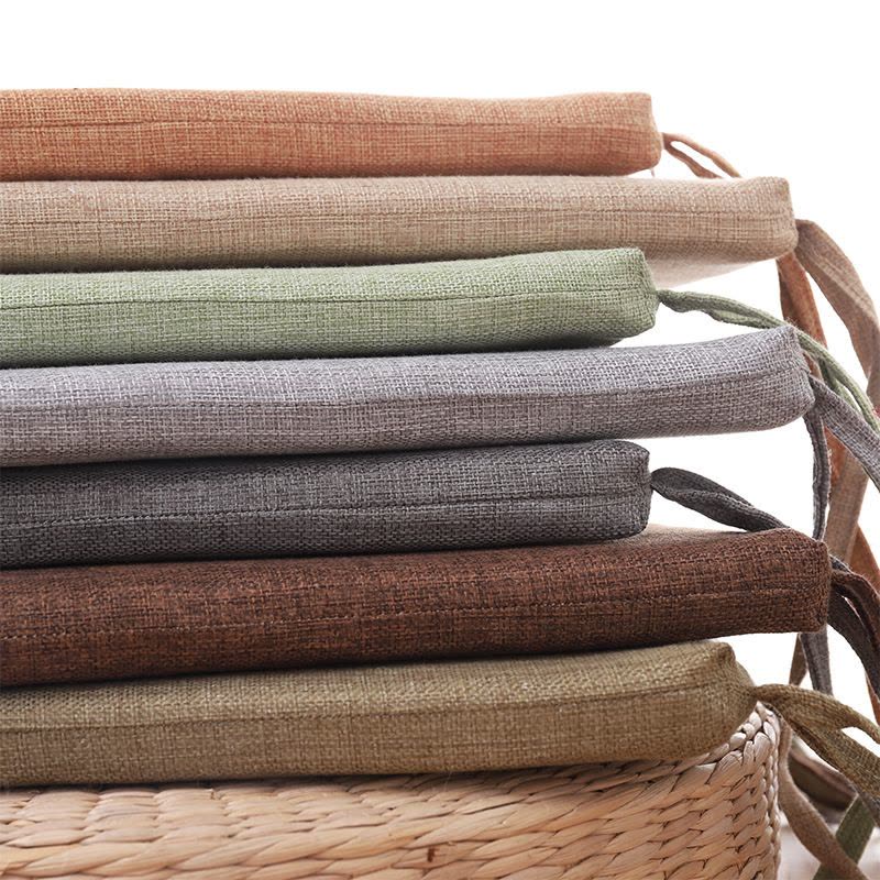 Ceba棉麻椅子坐垫夏季学生宿舍椅垫家用凳子垫子屁股垫办公室座垫图片